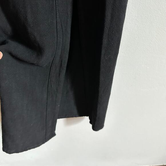 Windsor Black Button Up Linen Midi Dress - Picture 4 of 10